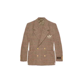 GUCCI x Adidas Adidas X Gucci Co branded Series Business Suits Coats Men's Beige