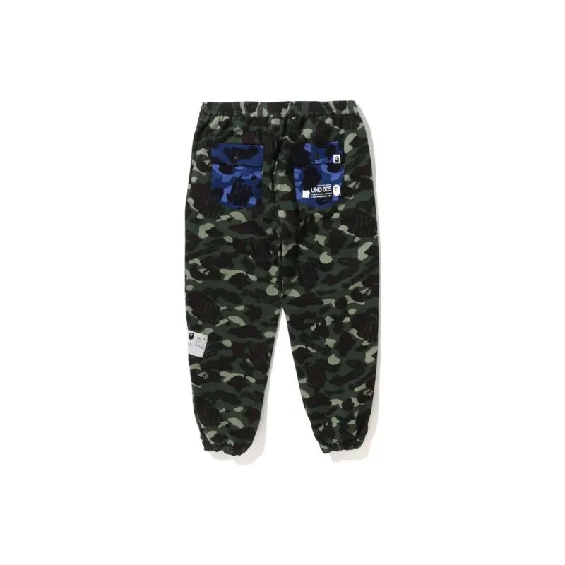 Bape X Undefeated Color Camo Flannel Pants-1