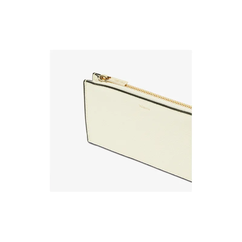 Valextra Leather Card Holder, Coin Purse Men's White-2