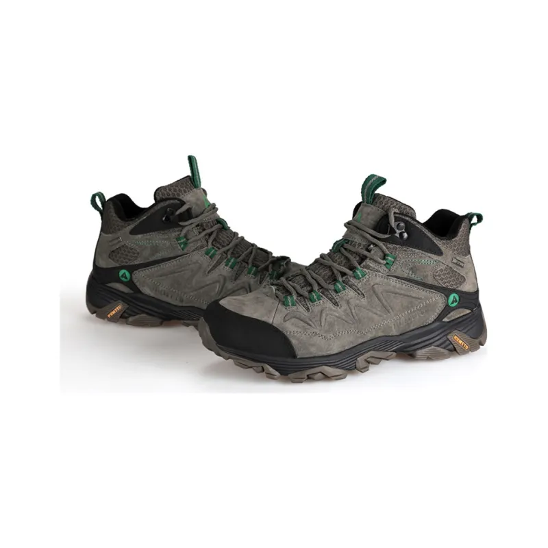 HUMTTO Cushioned Slip Resistant Abrasion Resistant Mid Top Outdoor Shoes Khaki-2
