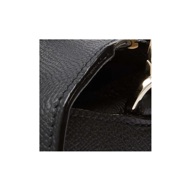 Valextra Calfskin Shoulder Bag, Crossbody Bag Mini Women's Black-1
