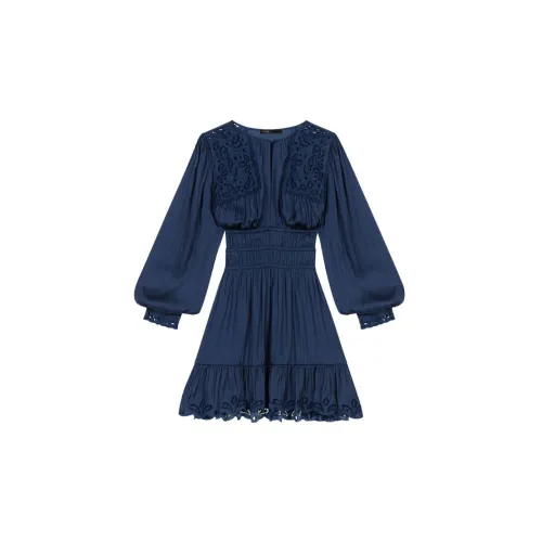 Maje Long-Sleeved Dresses Women's Navy