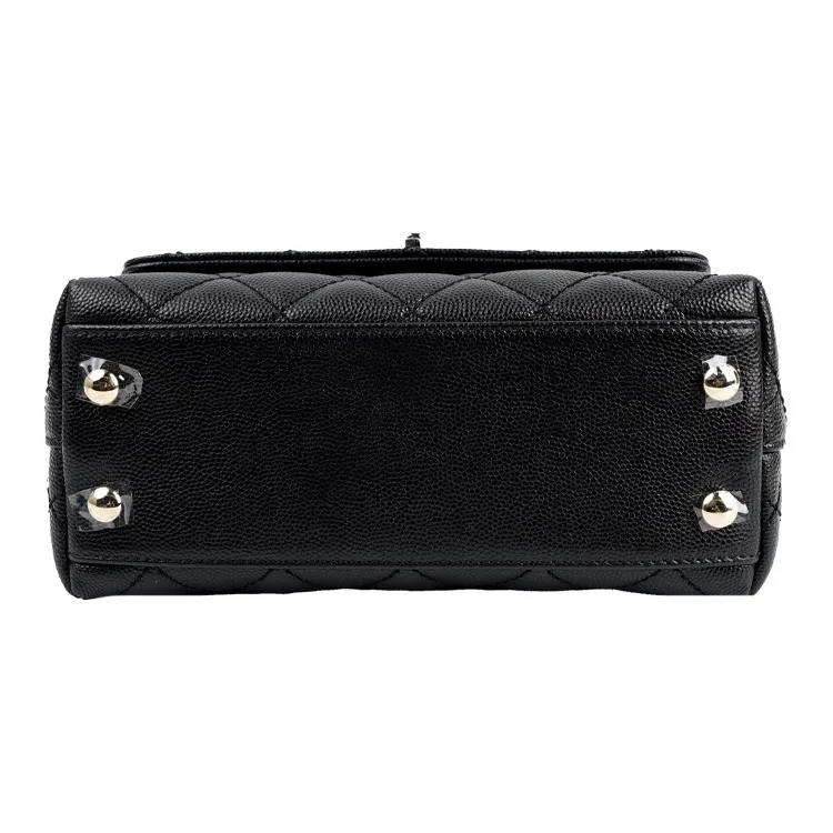 CHANEL Coco Handle Caviar Calfskin Shoulder Bag, Crossbody Bag, Handbag Mini Women's Black-2
