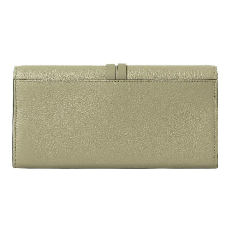 Chloe Alphabet Grained Calfskin Wallet Women's Light Green-1