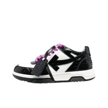 OFF WHITE Out Of Office Stylish Skateboarding Shoes Women's Black White