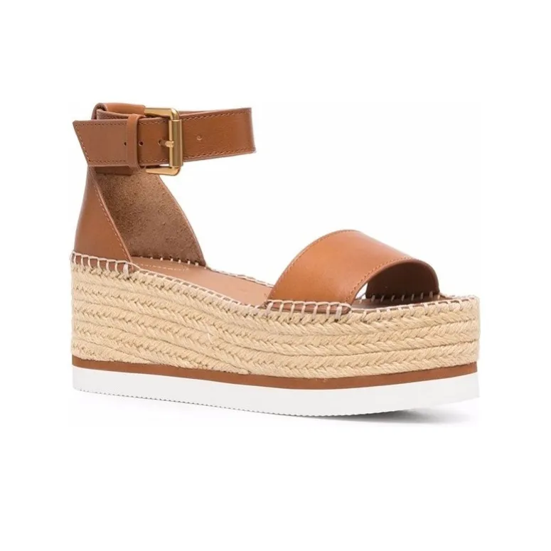 See By Chloé Glyn Raffia 70mm Platform Sandals-2