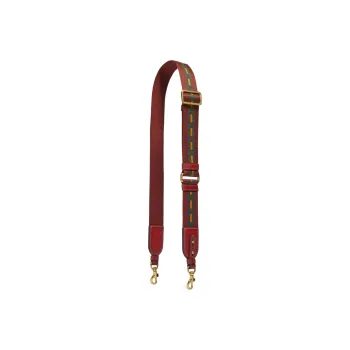 COACH Straps Leather Patchwork Mesh Shoulder Strap Bag Straps Women's Brown