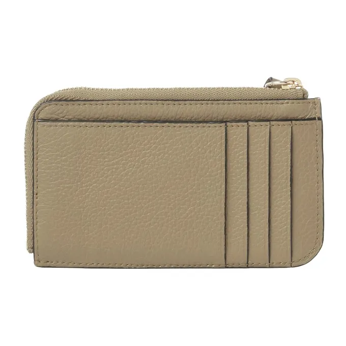 Chloe Alphabet Grained Calfskin Coin Purses Wallets Women's Slate Green-1