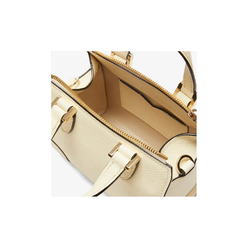 Valextra Calfskin Shoulder Bag, Crossbody Bag Mini Women's White-2