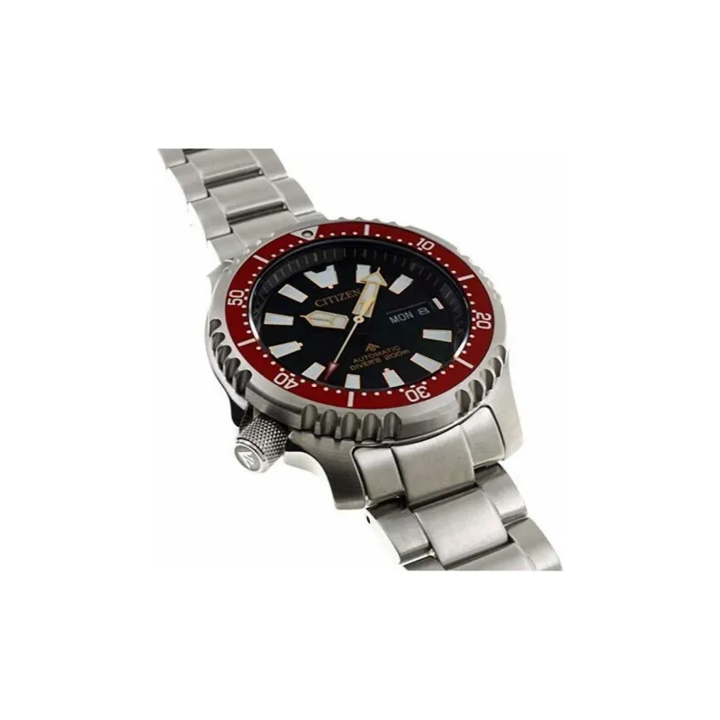 CITIZEN Automatic Mechanical Movement Stainless Steel Strap Watch Men's Watches Black Dial-2