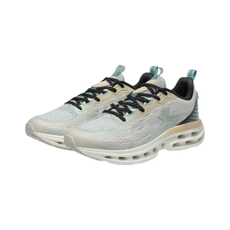XTEP Shock Absorption Spinning 9.0 Cushioned Wear-Resistant Breathable Low-Top Casual Running Shoes Men's Gray Blue-2