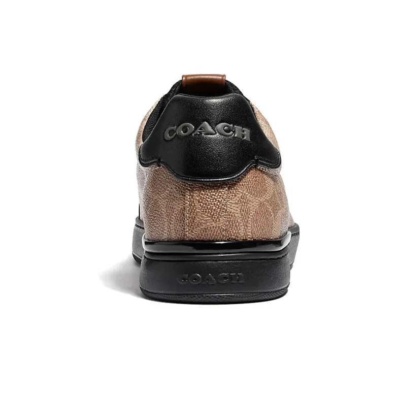 COACH Lowline Low Top Stylish Skateboarding Shoes Men's Tan-3