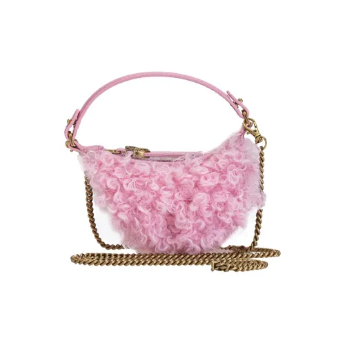 PINKO Cow Leather Detail Portable Crossbody Bag Shoulder Bag Women's Pink