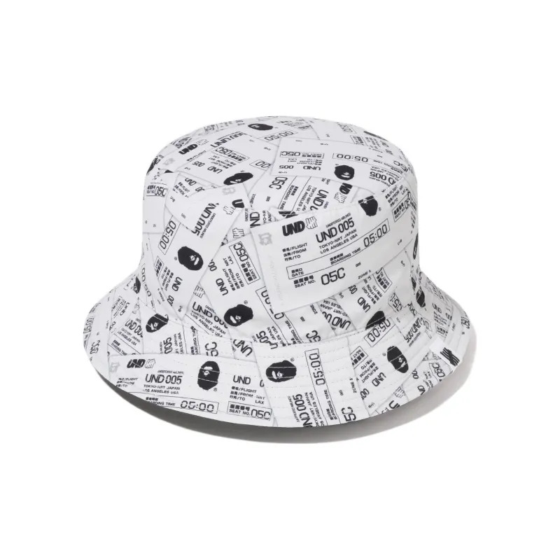 Bape X UNDEFEATED Color Camo Flannel Bucket Hat-2