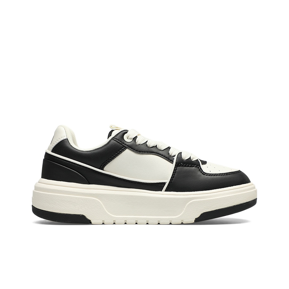 MLB Chunky Liner Skateboard Shoes Unisex Low-Top Black White