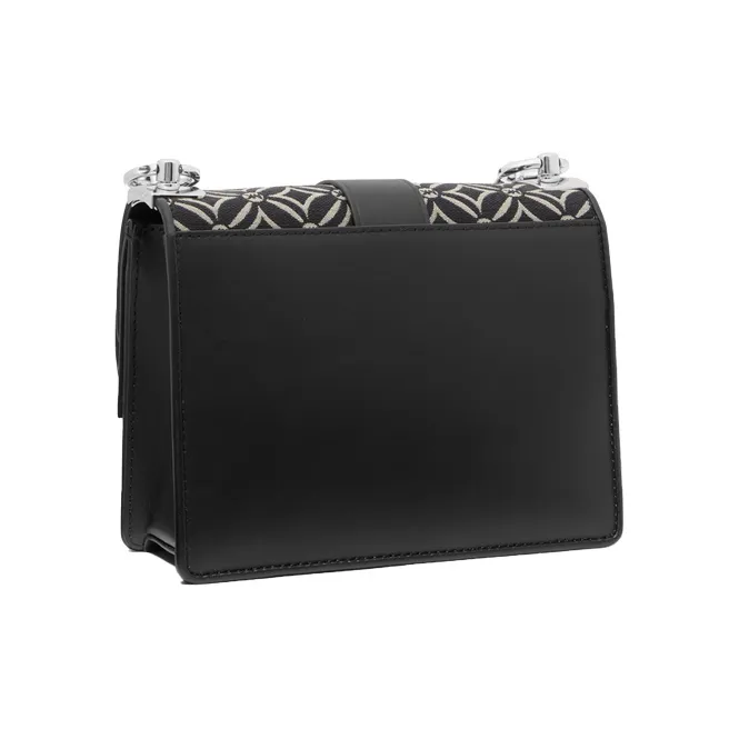 MICHAEL KORS Greenwich Fabric Envelope Bag Crossbody Bags Small Size Women's Black & White-1