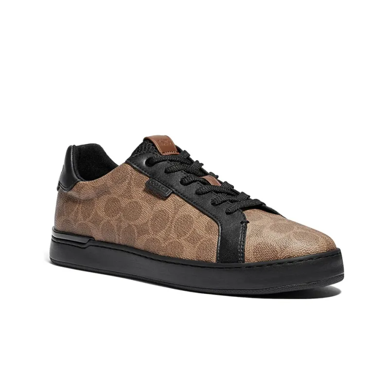 COACH Lowline Low Top Stylish Skateboarding Shoes Men's Tan-1