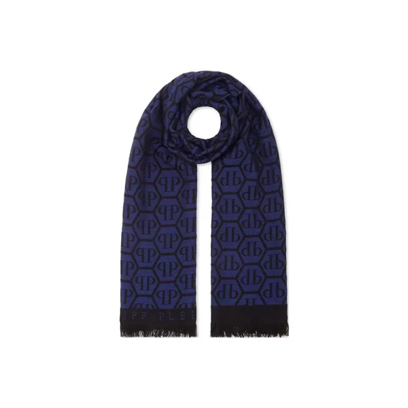PHILIPP PLEIN Knit Scarf Unisex Blue-0