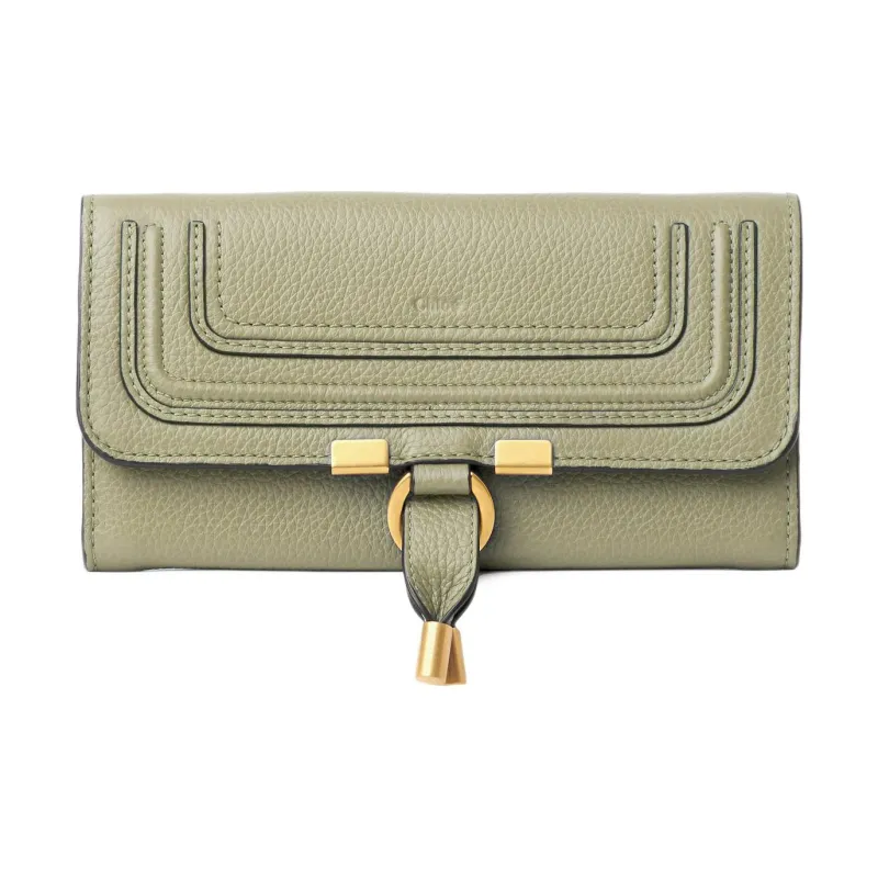 Chloe Marcie Calfskin Wallet Women's Light Green-0