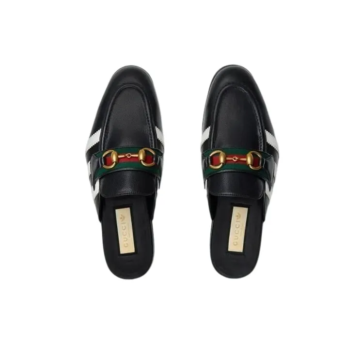 GUCCI X Adidas Horsebit Slippers Black Women's-2