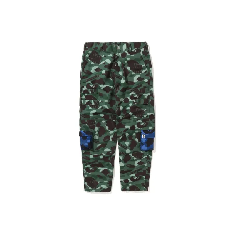 A BATHING APE X Undefeated Camo Multi Pouch Pocket Pants-1