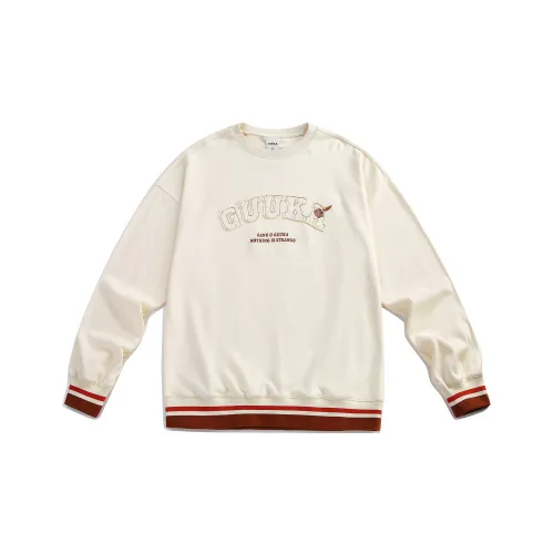 Guuka X SANK TOYS Co-brand Sweatshirts Men Custard