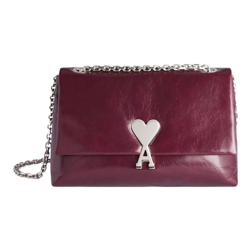 AMIPARIS Textured Leather Crossbody Bag Shoulder Bag Women's Burgundy-0
