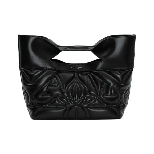 Alexander McQueen The Bow Calfskin Shoulder Bag Crossbody Bag Handbag Women's Black