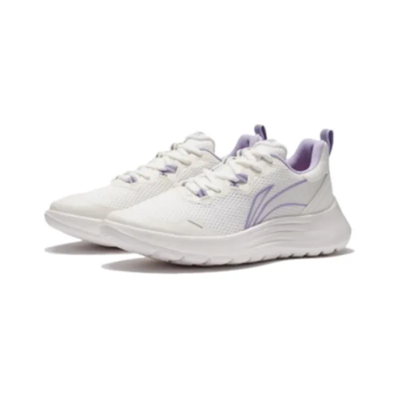 LiNing Low Top Running Shoes Women's White Purple-2