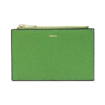 Valextra Leather Card Holder, Coin Purse Men's Green
