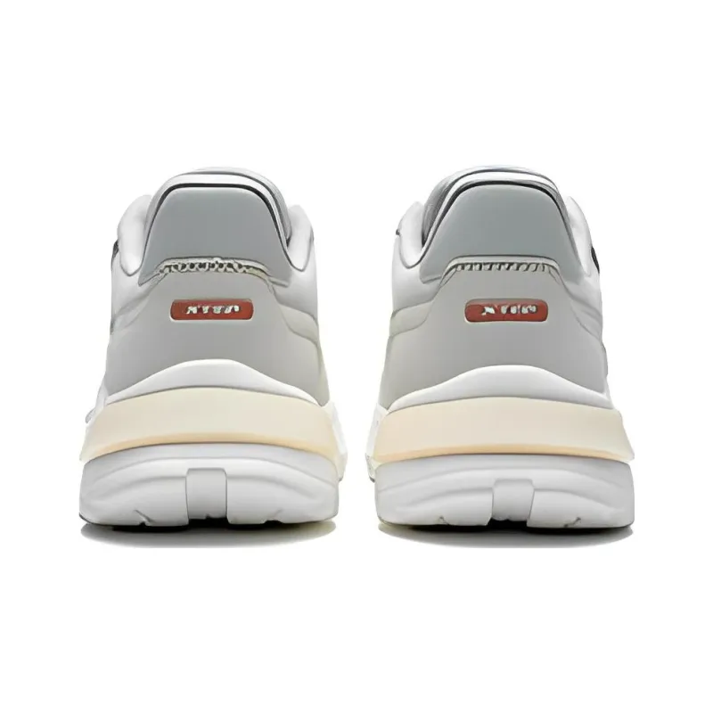 XTEP Vintage New 80 Casual Shoes Women's Low-Top Light Heather Gray/Sail White-3