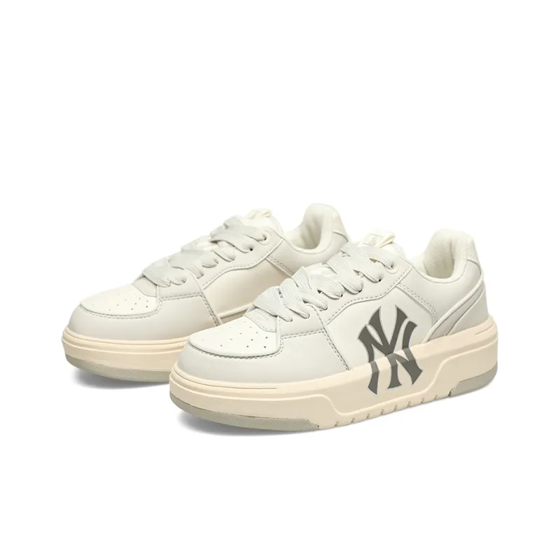 MLB Chunky Liner 24SS New York Yankees Slip Resistant Cushioning And Breathable Low Top Skateboard Shoes Unisex Ivory-2
