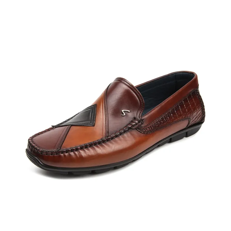 Satchi Dress Shoes Men Low Top Brown-1