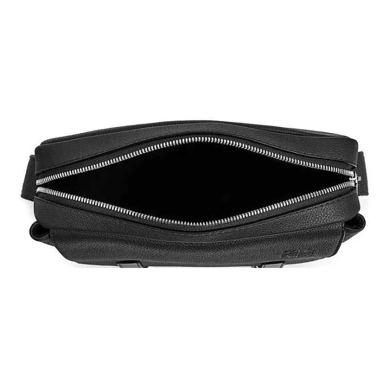 LOEWE Military Soft Grain Cow Leather Messenger Bag, Crossbody Bag, Shoulder Bag Men's Black-2