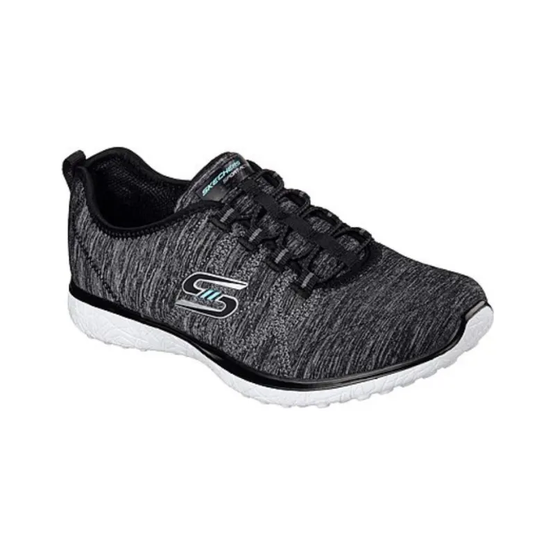 Skechers Microburst 1.0 On The Edge Cushioning Anti-Slip And Wear-Resistant Low-Top Casual Shoes Women's Black White-2