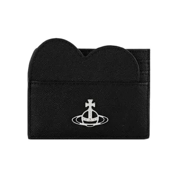 Vivienne Westwood Cow Leather Card Holder Women's Black