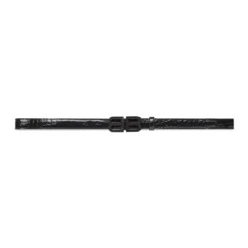 Balenciaga Classic Letter Logo Casual Fashion Smooth Buckle Leather Belts Women's Black Width 1.8cm