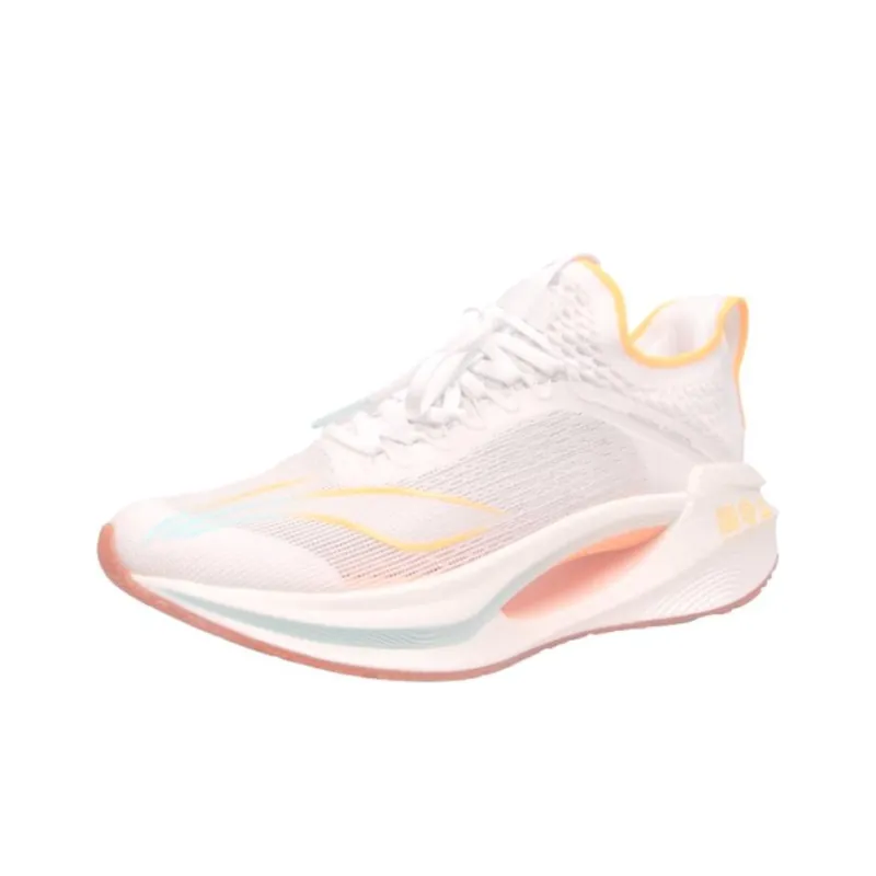 LiNing Jueying Essential 䨻 Cushioning Lightweight Rebound Low Top Running Shoes Men's Fluorescent Mango Orange-2