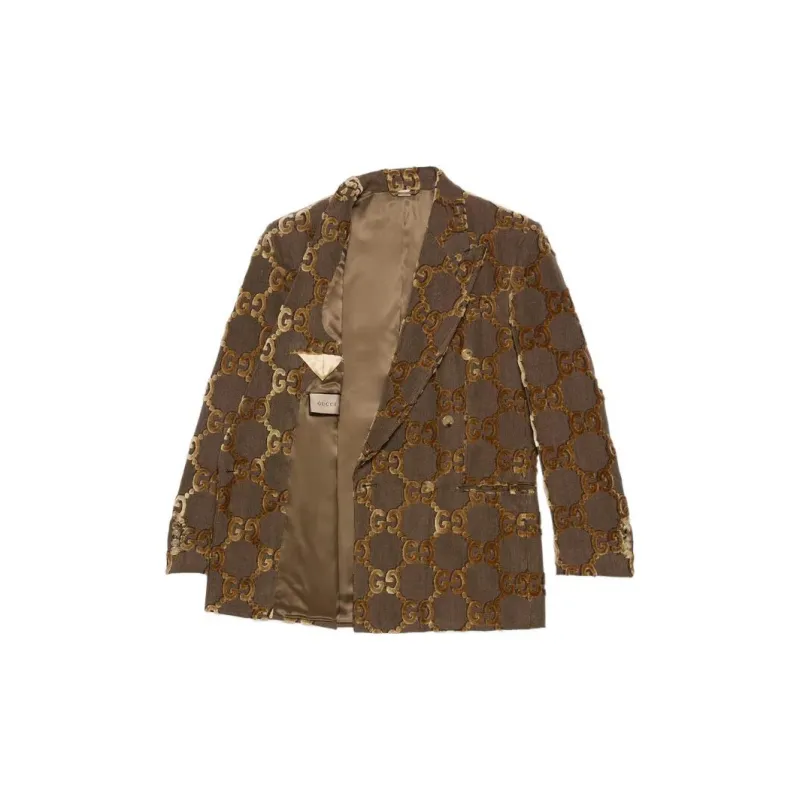 GUCCI Gg Supreme Double breasted Jacket-1