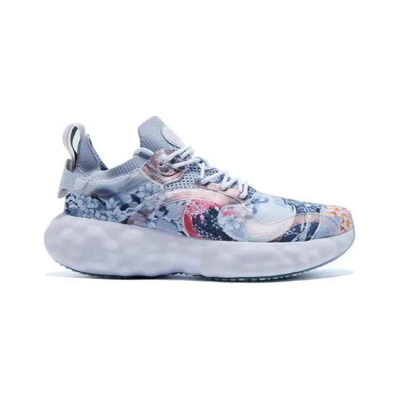 IDX x PEAK State Pole Cloud Anti Slip Wear Resistant Low Top Running Shoes Men's Light Gray-1