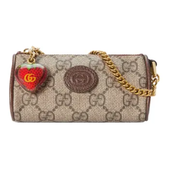 GUCCI Coin Purse With Double G Strawberry