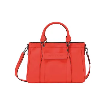 LONGCHAMP 3D Calfskin With Sheepskin Accents Shoulder Bag Crossbody Bag Handbag Small Size Women's Orange