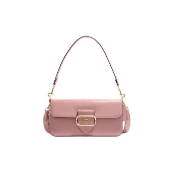 COACH Morgan Leather Patent Leather Handbag Shoulder Bag Women's Pink