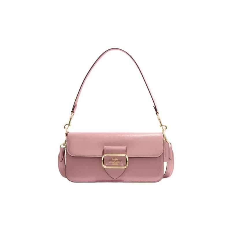 COACH Morgan Leather Patent Leather Handbag Shoulder Bag Women's Pink-0