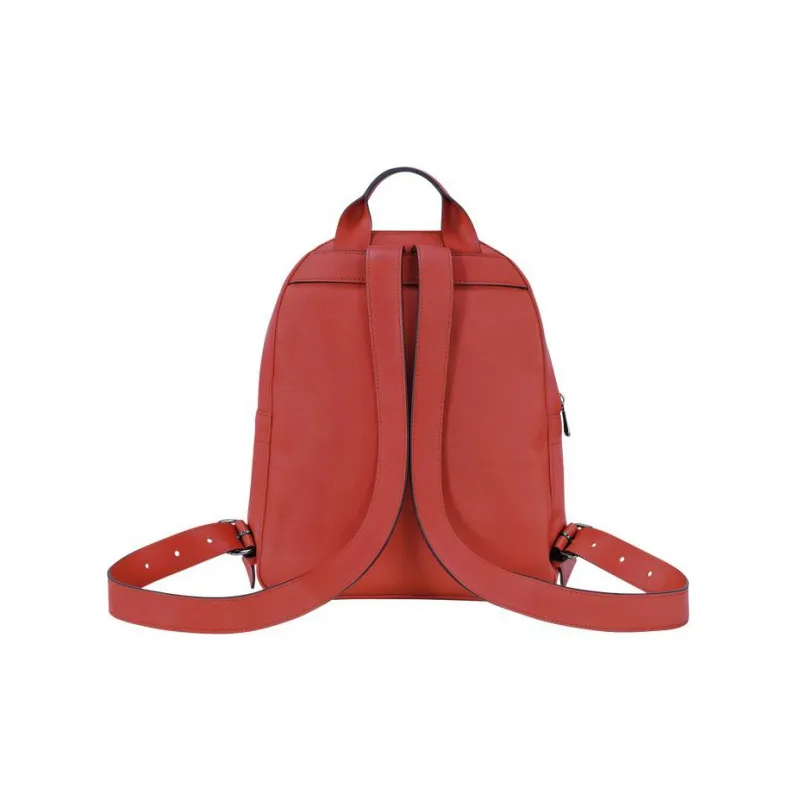 LONGCHAMP 3D Calfskin With Sheepskin Trim Backpack Women's Orange Red-2