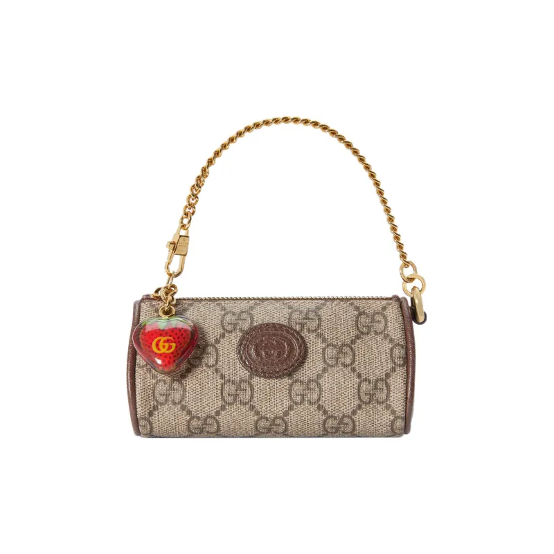 GUCCI Coin Purse With Double G Strawberry-2
