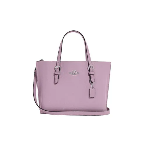 COACH Mollie Cow Leather Tote Bag Shopping Bag Handbag Shoulder Bag Crossbody Bag Medium Size Women's Purple Lilac