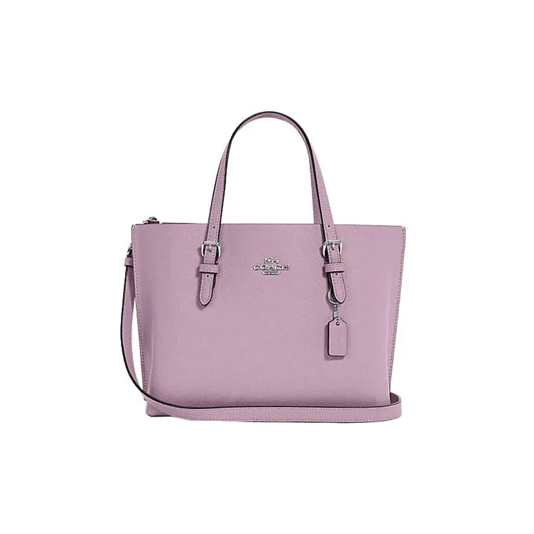 COACH Mollie Cow Leather Tote Bag Shopping Bag Handbag Shoulder Bag Crossbody Bag Medium Size Women's Purple Lilac-0