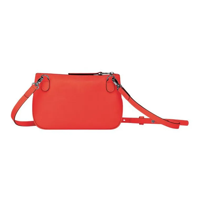 LONGCHAMP 3D Cow Leather With Sheepskin Trim Shoulder Bag Crossbody Bag Small Size Women's Orange-2