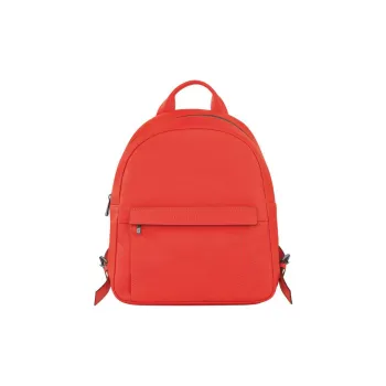 LONGCHAMP 3D Calfskin With Sheepskin Trim Backpack Women's Orange